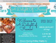 Tablet Screenshot of adelightoffrance.com
